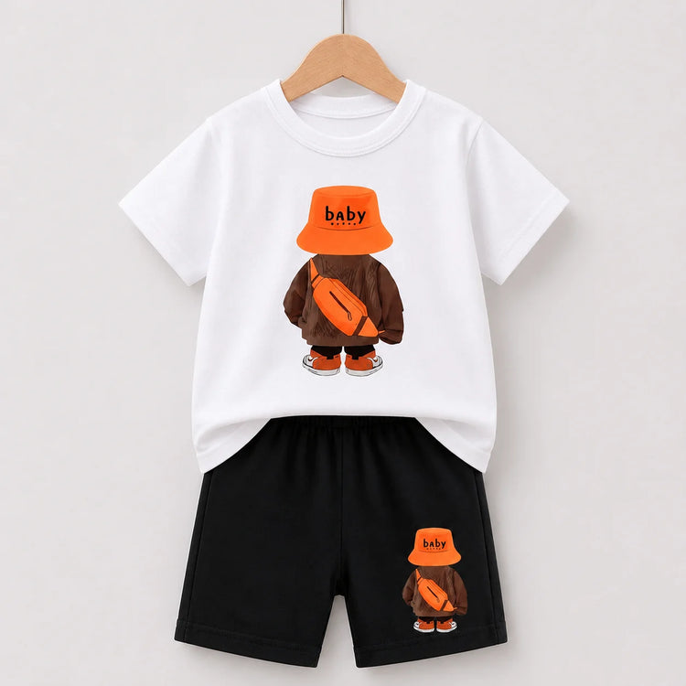 White & Black Kids 2-Piece Set