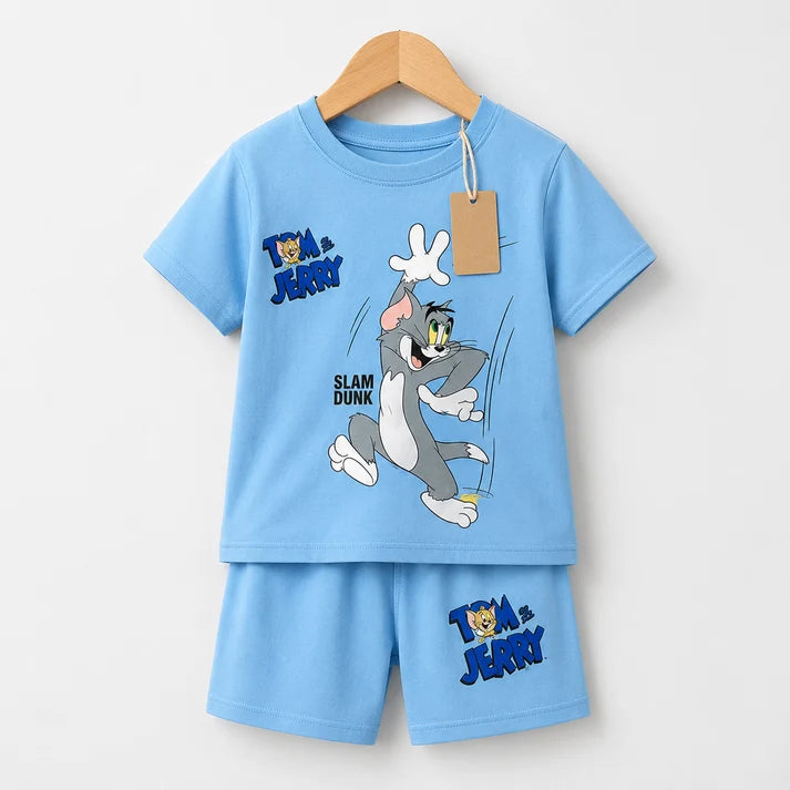 Tom & Jerry Slam Dunk T-Shirt & Shorts Set