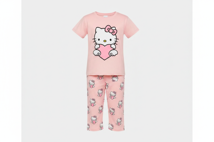 Cute Cat Girls Pajama Set – Catalog Style